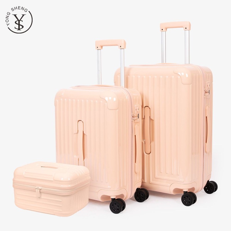 Zipper Plastic Pink Suitcase Luggage Sets – Travel Luggage and Trolley Suitcase price