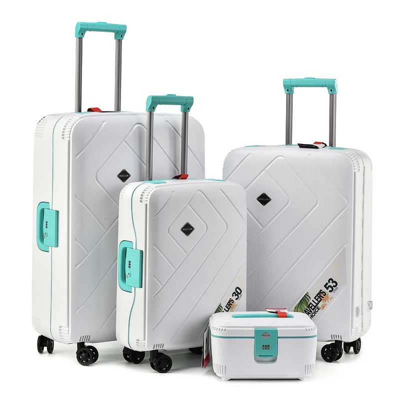 Bubule 4 Piece White Luxury Lightweight Carry on Luggage (set) on Sale (EL) – Travel Luggage Sets and Travel Suit Case price