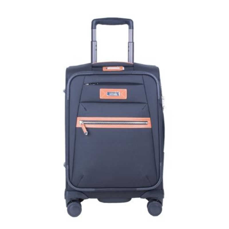on Board Black 4 Whleels Nylon Mixed Fabric Cabin Crew Bag Trolley Bag Suitcase Trolley Luggage – Trolley Bag and Suitcase price