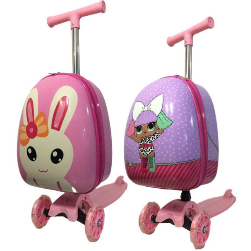 Popular Custom Design 3D Print Travel Trolley Children Scooter Luggage – Luggage and Trolley price