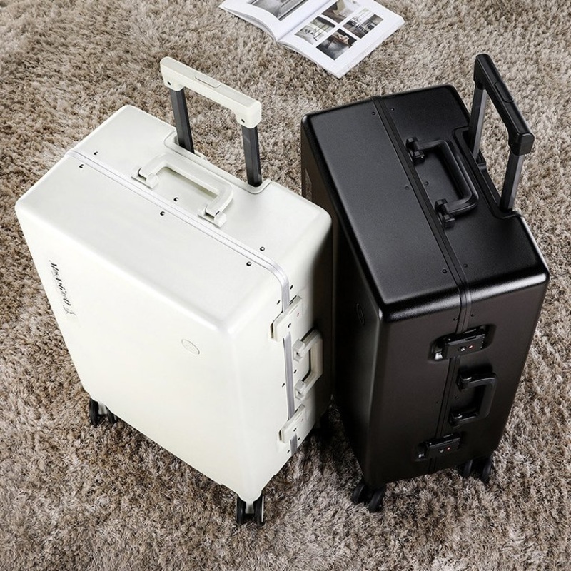 Custom Aluminum Frame Travel Suitcase Set Hard High Quality Valise 20+24 – Luxury Luggage and Aluminum Frame Luggage price