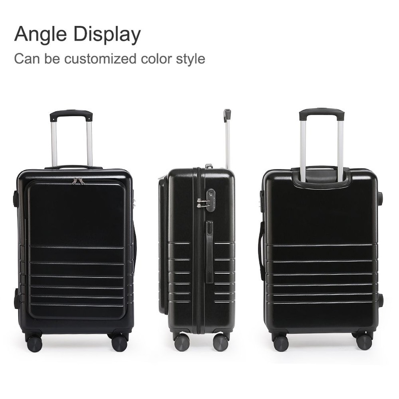 Luggage Wholesale Factory Price Black Travel Trolley Case Bag Front Open Zipper Suitcase Luggage Sets – 5 Pieces Luggage Sets and Front Pocket Suitcases price