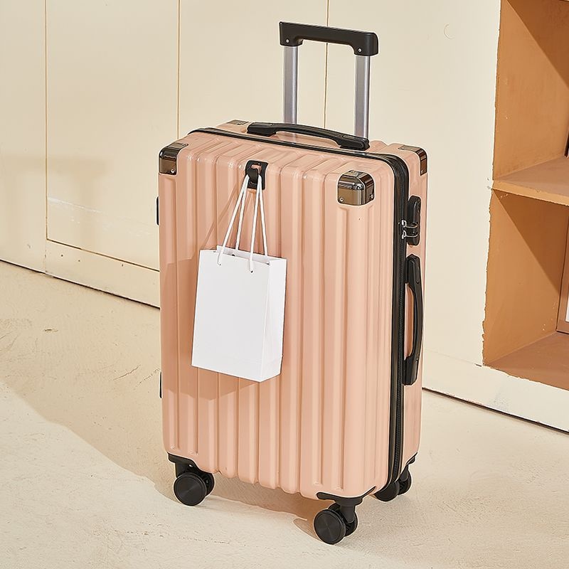 Yx16779 Ins Style Customization ABS Zipper Front Opening Suitcase with Cup Holding USB Unisex Travel Luggage Suitcase – Lot of Suitcase Cheap and Three-Layer Composite Material price