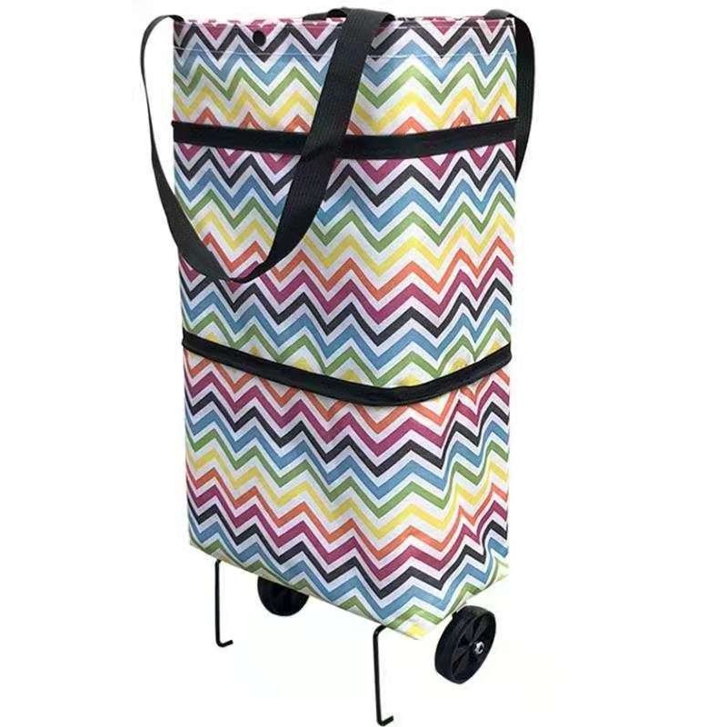 Custom Logo Eco-Friendly Reusable Supermarket/Retail Stores Waterproof Oxford Vegetable Shopping Cart Trolley Bag with Wheels – Shopping Bag and Trolley Bag price