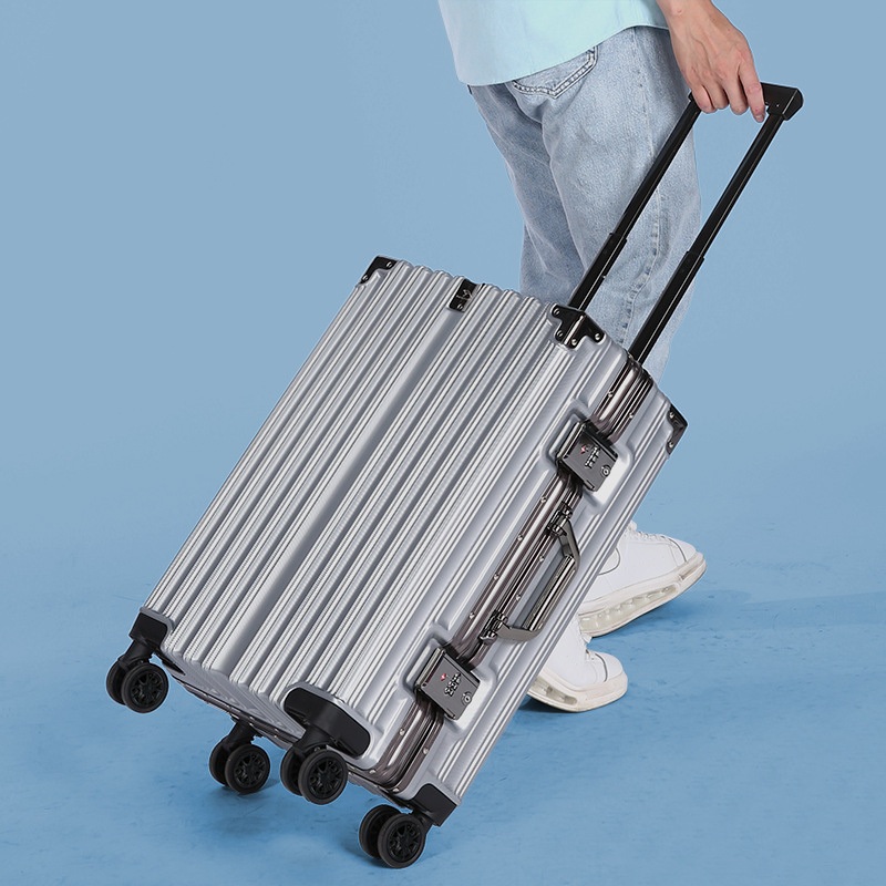 Customization Good Quality Aluminum Frame Suitcase Travel Trolley Baggage PC Business Luggage – Aluminum Suitcase and Aluminum Luggage Suitcase price