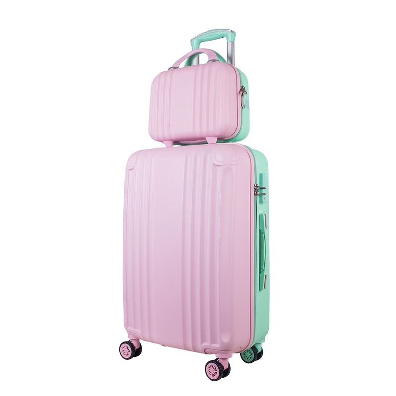 Luggage Set PU Leather Women Cute Suitcase with Handbag 3PC Luggage Set (Pink, 28in 26in 22in 20in 14in) Aerolite Travel Suitcase – Luggage Set and Travel Bag price