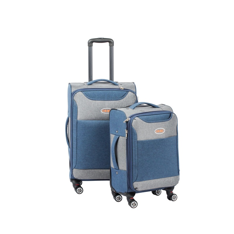 Fashion Snowflake Polyester Fabric Double Wheels Soft Inside Trolley Travel Luggage – Luggage and Suitcase price