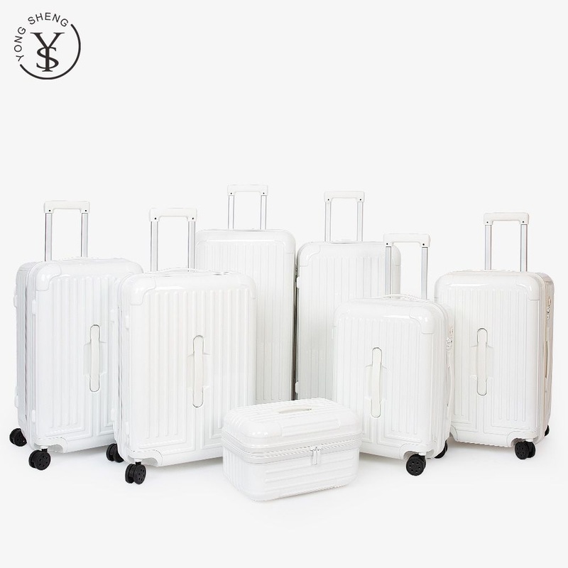 White Travel Luggage Suitcase with Cosmetic Case Set – Travel Luggage and Trolley Suitcase price