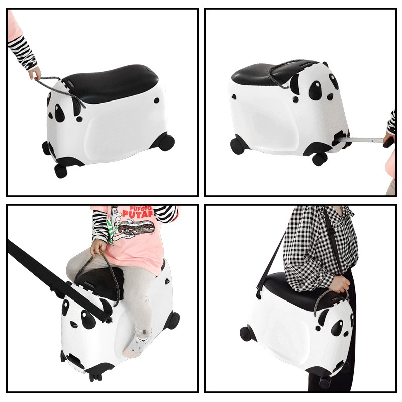 Pull Rod Cartoon Toy with Wheels, Ride Cute Panda Toy Suitcase – Cartoon Toy and Cute Suitcases price