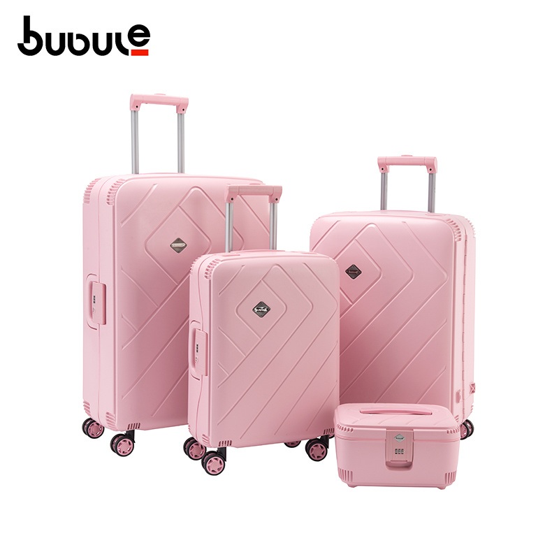 Bubule EL Luxury Designer Pink Travelling Bags 4 Pieces Carry-on Travel Suitcases PP Waterproof Trolley Luggage (Set) – PP Luggage and 4 PCS Luggage Sets price