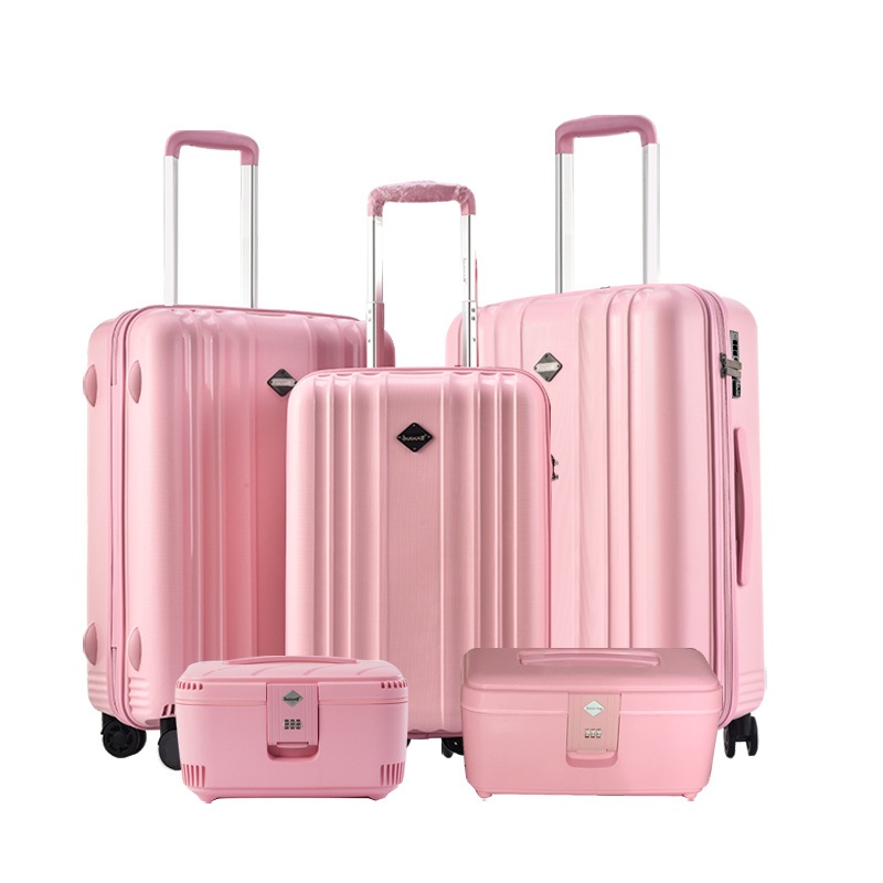Factory Wholesale Discount Cheap 5PCS Lady Pink Luggage Sets, MOQ 1 Set Travelling Bags Trolley Luggage – Discount Cheap 5PCS Lady Pink Luggage Sets and Pink Luggage Sets price