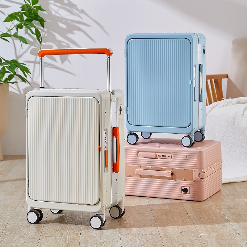 Yx16601 Aluminum Frame Front Opening Travel Suitcase Luggage with USB Charge Port – Aluminum Suitcase and Aluminum Luggage Suitcase price