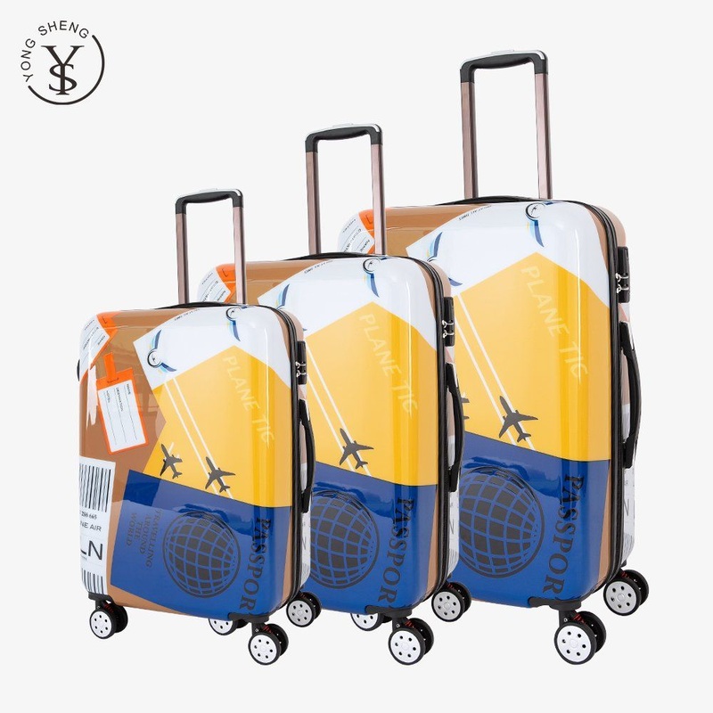 Full Printing PC Zipper Valise Suitcase Bag Luggage – Suitcase and Luggage price