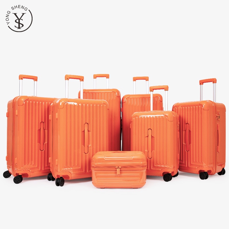 Orange Luggage 7sizes Suitcase with Cosmetic Bag Set – Travel Luggage and Trolley Suitcase price