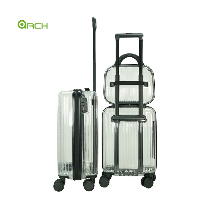 16 20 2PCS Set 100% Polypropylene Transparent Luggage with Integrated Tsa Trolley Case Fg2186LG – Luggage Bag and Travel Bag price