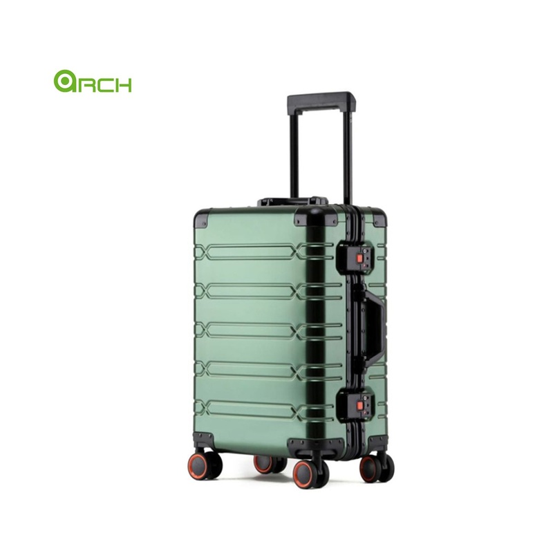 Supplier 19.5 Aluminum Trolley Suitcase with Double Spinner Wheels – Luggage Bag and Light Case price