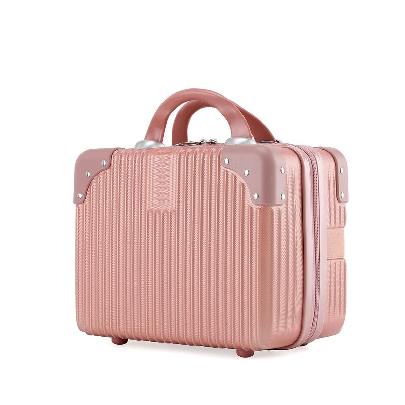 14inch 16inch Hard Waterproof Suitcase Travel Cosmetic Bag Portable Big Size Travel Organizer Vanity Case Vertical Striped – Cosmetic Case and Makeup Case price