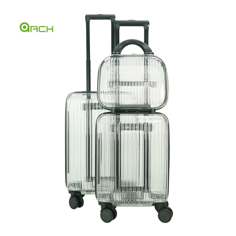 16 20 2PCS Set Transparent Fashion Luggage with Integrated Tsa Travel Trolley Casefg2186LG – Luggage Bag and Trolley Bag price