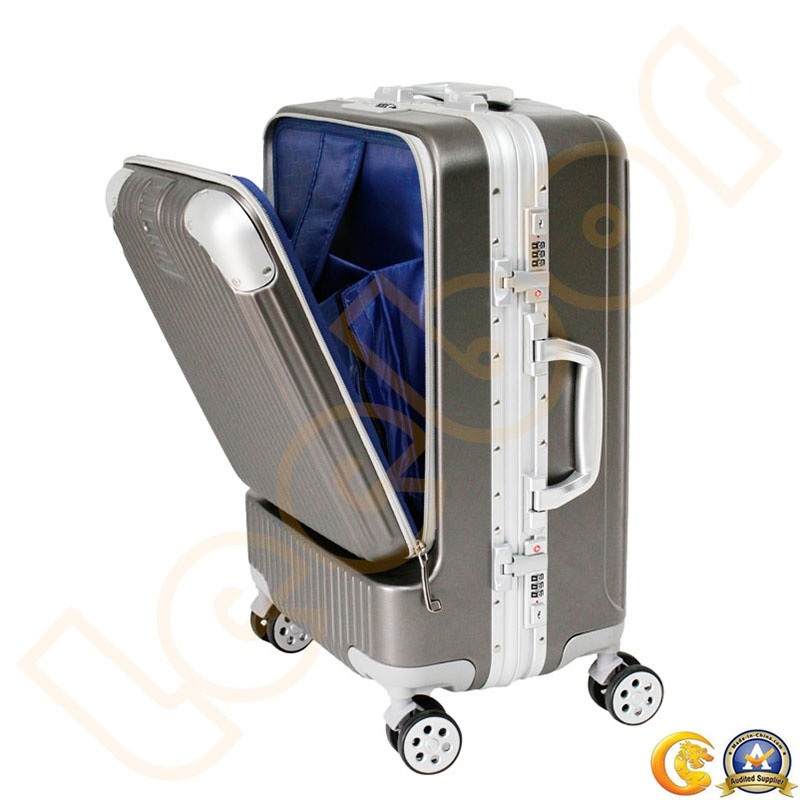 Fashion Designer Carry-on Computer Suitcase Aluminium Frame Luggage for Travel Wholesale – Trolley Suitcase and Telescopic Handle Luggage price