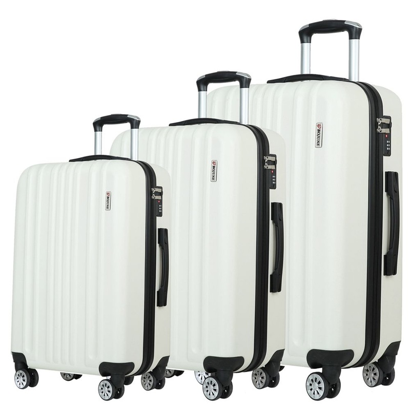 Anti – Collision Angle ABS White Spinner Trolley Luggage Sets 20 Suitcase – Suitcase and Trolley Luggage price