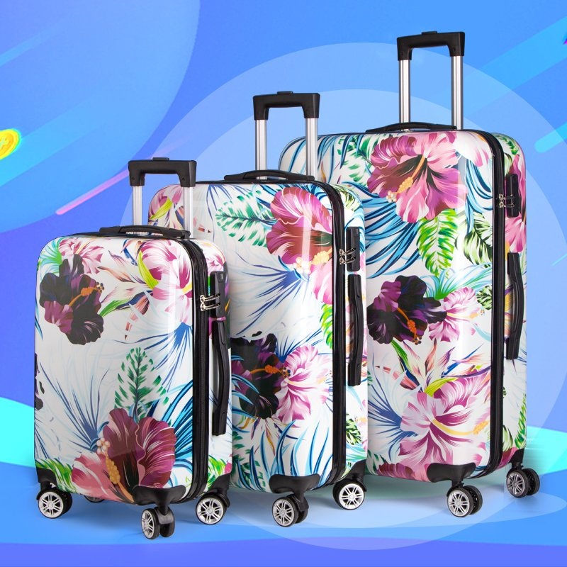 Carry-on Travelling Box Luggage Waterproof ABS+PC Custom Print Trolley Case Hard Shell Luggage Sets Suitcase – Suitcase and Trolley Luggage price