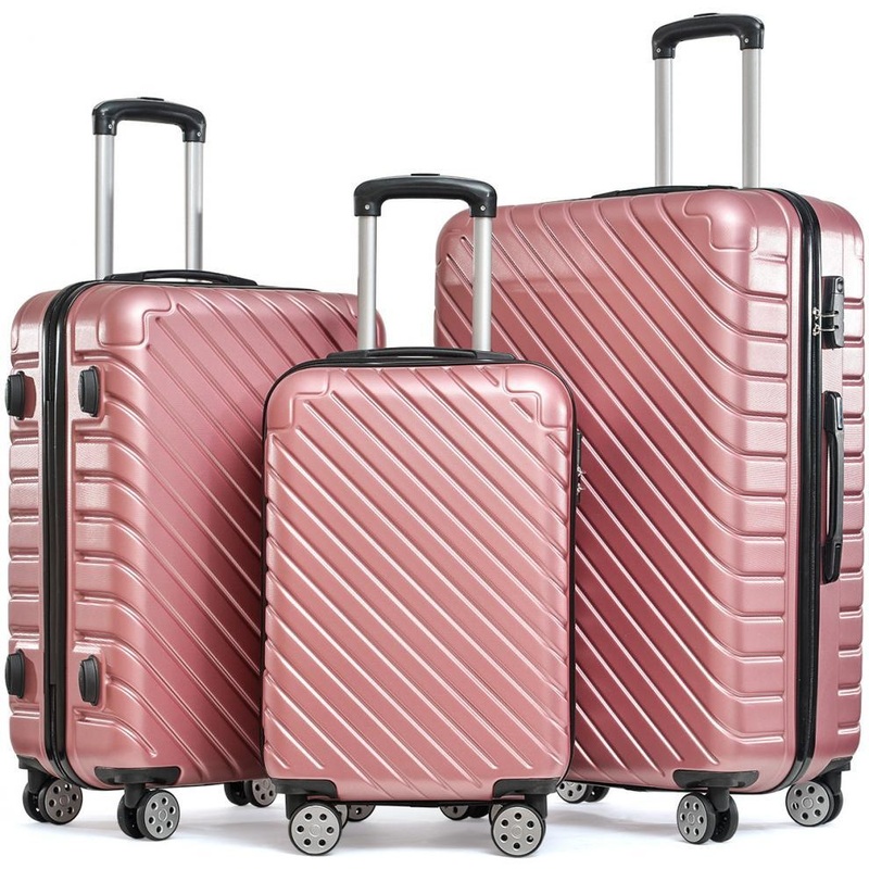 Luxury ABS PC Travel Luggage Set Hardshell Suitcase 3PCS 4 Wheel Spinner Trolley Bags – Spinner Wheels and ABS Luggage Set price