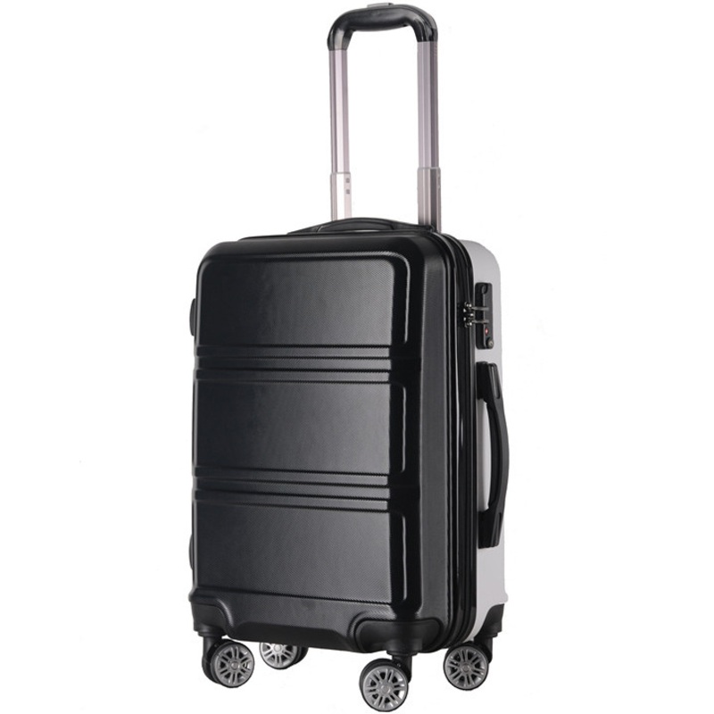 2019 High Quality Two Color Shell Design ABS Trolley Travel Luggage Set – ABS Luggage and Trolley Luggage price