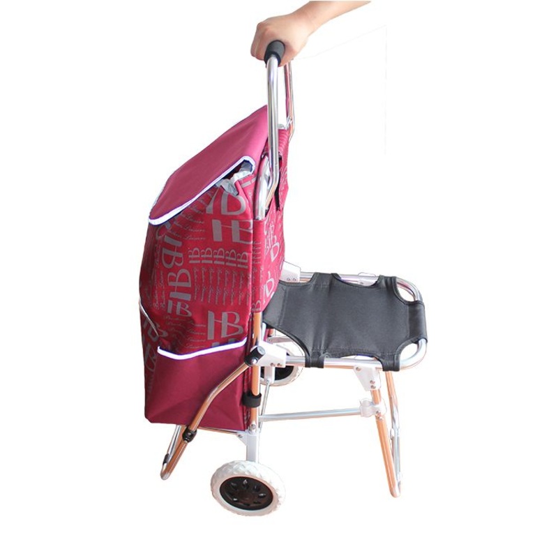 Climbing Folding Shopping Collapsible Luggage Cart with Seat Chair Portable Trolley Shopping Bag with Logos Handles – Tool Bag and Tool Storage Bag price