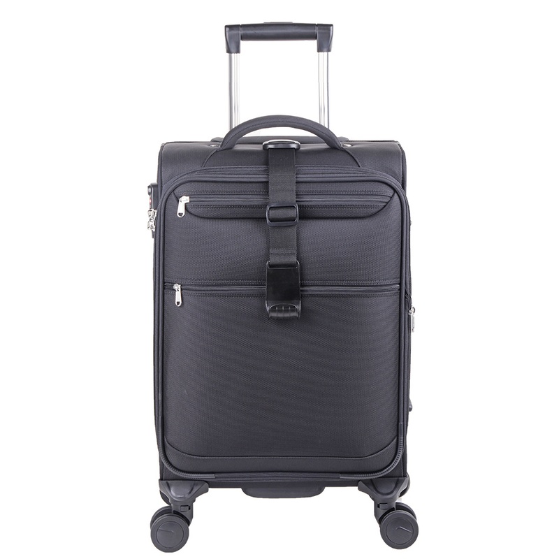 High Quality Durable on Board Black Premium Nylon Fabric Suitcase with Stylish Design Flight Case Trolley Bag Travel Luggage Bag for Air Travel and Adventures – Trolley Bag and Suitcase price