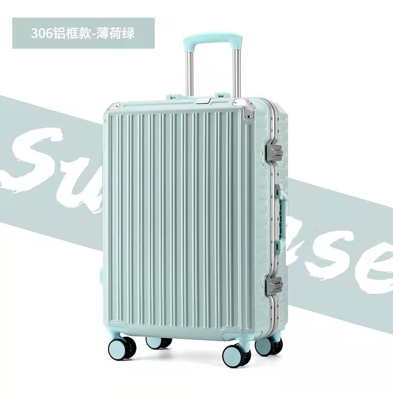New Front Pocket Full Aluminum Alloy Trolley Suitcase Carry-on Traveling Luggage Bag Suit Case – Suitcase Luggage and Mini Suitcases price