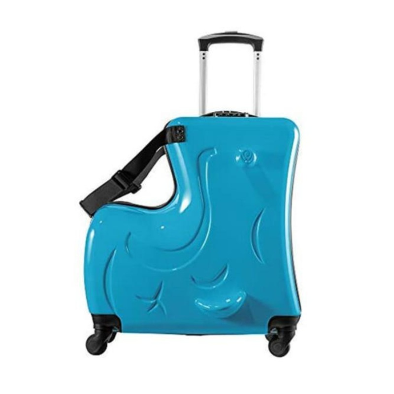 Portable Children Fashion Luggage Cheap Luggage with Scooter Ride Kids Trolley Cases Ride Kids Hard Suitcase for Travel Trip – Luggage and Trolley price
