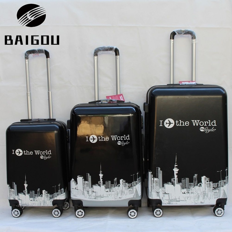 [Factory Wholesale] Set of 3pieces Travel Luggage PC printing Suitcase – Suitcase and Trolley Luggage price