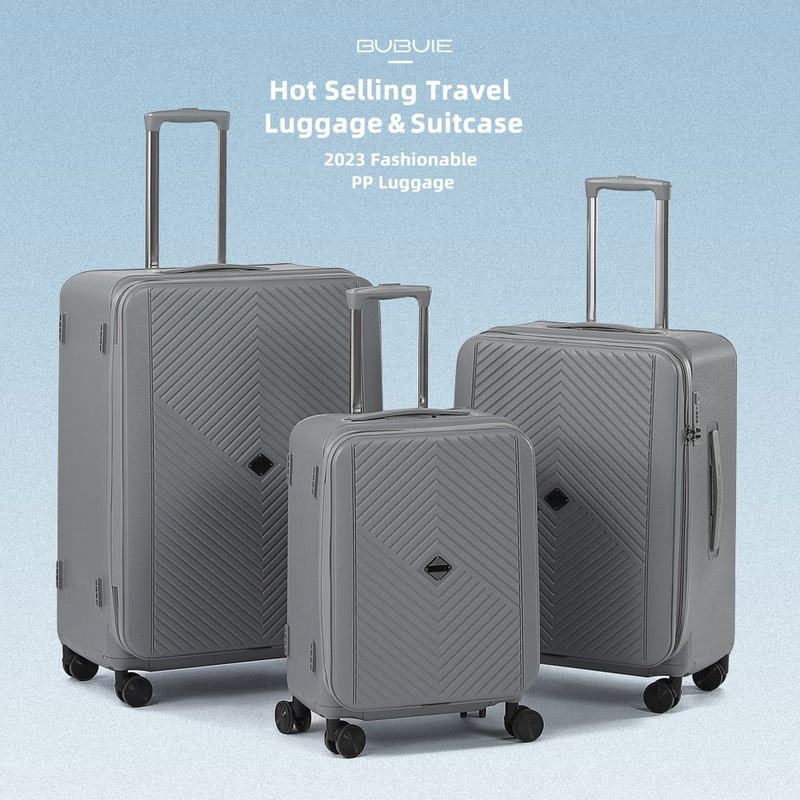 2024 New Design PP Carry on Luggage Sets Ppl02c Spinner Wheeled Trolley Suitcase for Travel Large Capacity Luggage Bags – Suitcase Set Sale and PP Luggage Set price