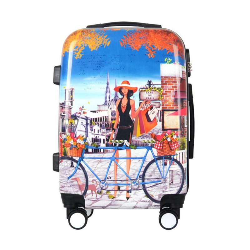 Colorful PC Full Printing Trolley Travel Luggage – Luggage Set and Trolley Case price