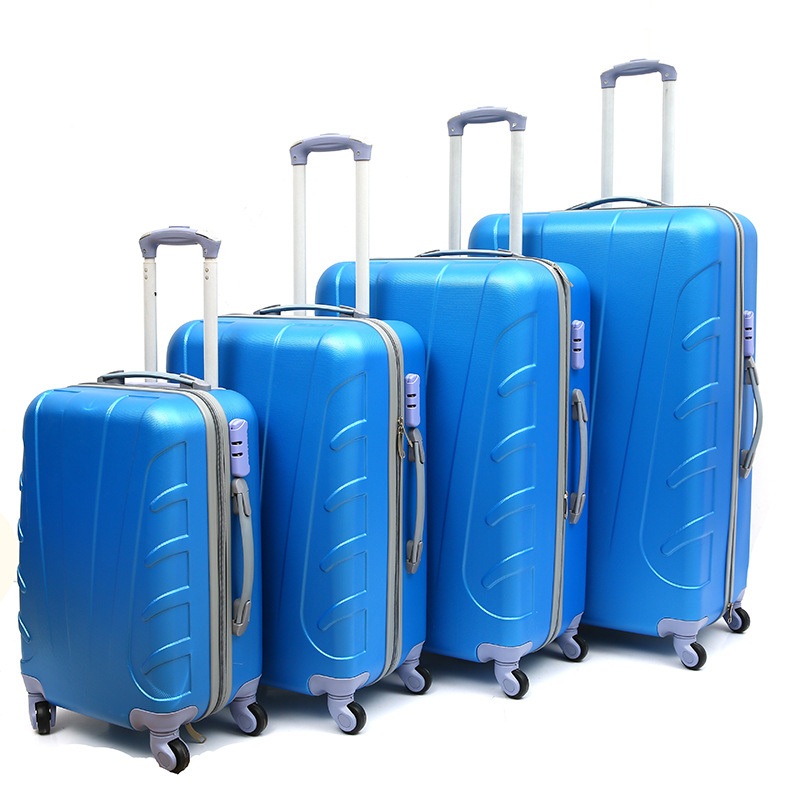 Four Color 4 Pieces Rolling Plastic Holiday Suitcase – ABS Luggage Sets and Rolling Trolley Suitcase price