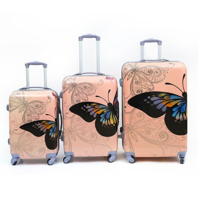 PC Butterfly 20 24inch Hard Shell Suitcase Luggage Rolling Luggage Set Women Travel Suitcase Cabin Carry on Trolley Bag – Suitcase and Trolley Luggage price