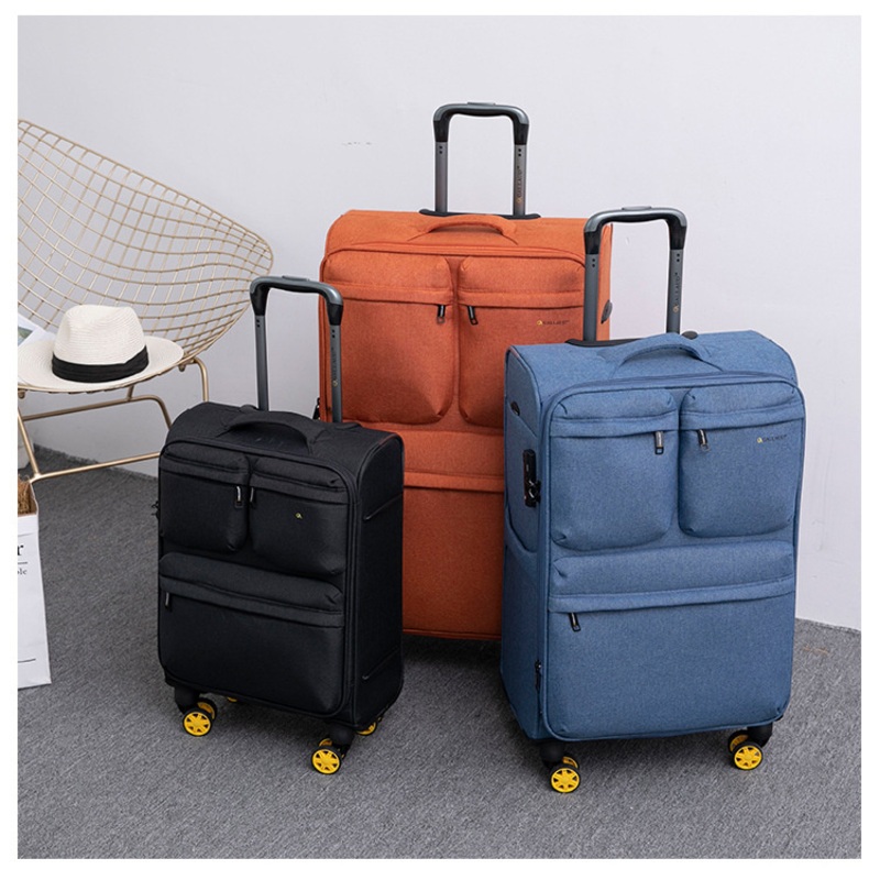 Yx16817 Customization Oxford Canvas Fabric for Luggage Trolley Luggage Suitcase Outdoor Travel Zipper Baggagge Valise with Wheel – Custom Logo and Aluminum Frame price