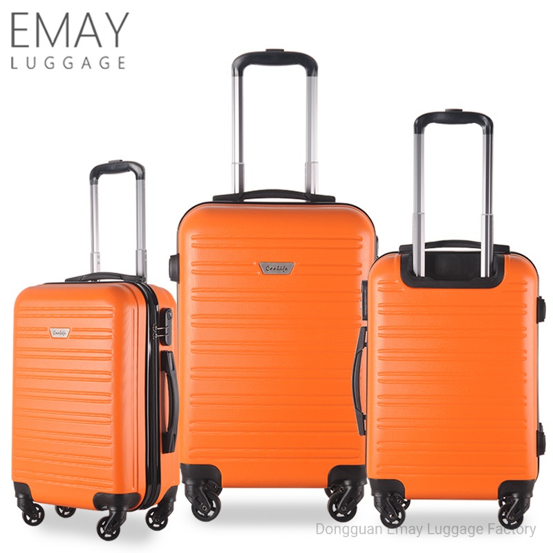 2020 New Design Businese Carry on ABS 3PCS Hard Luggage Travel Suitcase Set – ABS Luggage and Trolley Luggage price