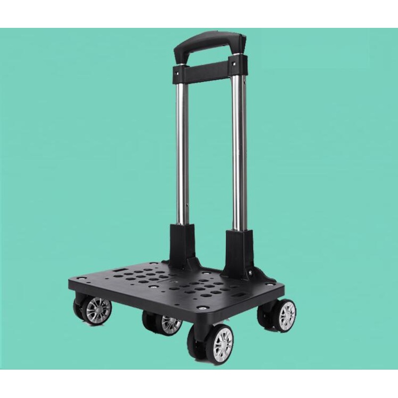 Foldable Luggage Trolley Schoolbag Trolley Set in 6 Spinner Casters – Steel Retractable Trolley Handle and Toy Bag Accessories price