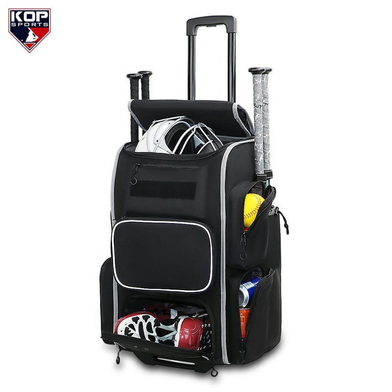 Kopbags 2024 Newest Wholesale Custom Professional Heavy Duty Baseball Bags with Wheels Roller Softball Bat Bag – Baseball Bag and Baseball Duffle Bag price