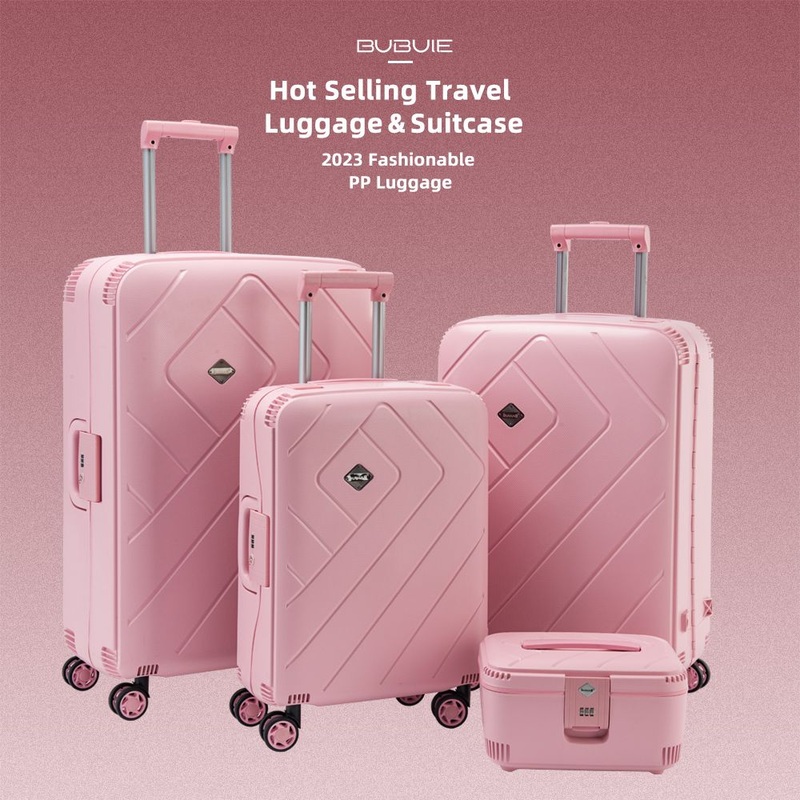 3 Pieces Custom Carry on Travel Rolling Bags PP Durable Luggage Sets Lightweight Trolley Suitcase Set with Tsa Lock – 4 PCS Luggage Sets and PP Luggage price