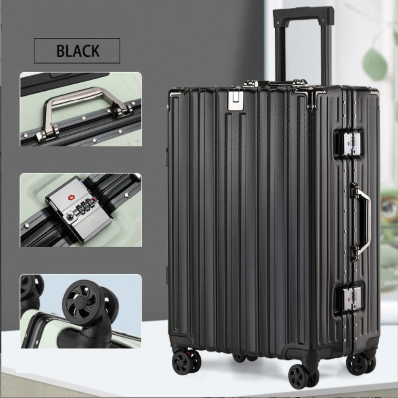 Customized Large-Capacity Aluminum Frame Suitcase with Wheels Password Lock Carry on Luggage – Aluminum Suitcase and Aluminum Luggage Suitcase price