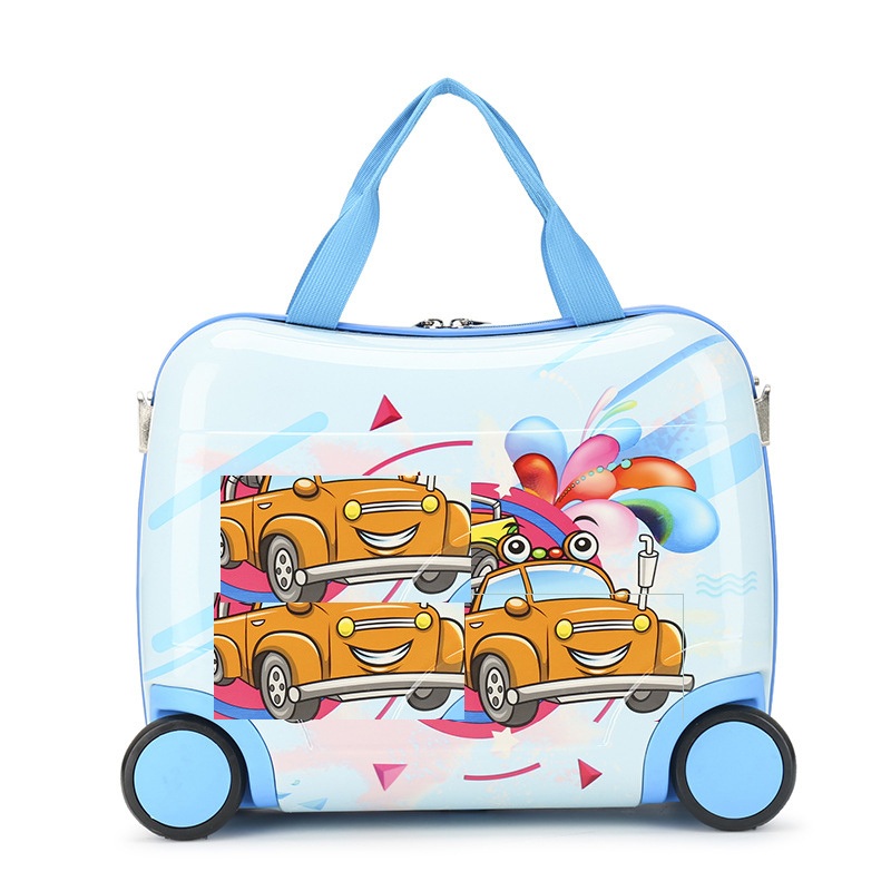 Kid Cartoon Ride on Luggage Suitcase with Wheels and Straps – Kid Luggage and Ride on Case price