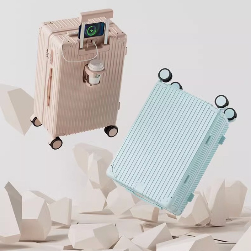 Multifunctional Luggage ABS Maleta PC Spinner Luggages Suitcases with Cuo Holder – Suitcases and Spinner Luggages price