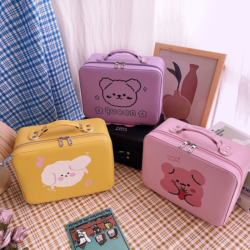 New Design Portable Large Cosmetic Bag Organizer Custom Logo 3 Color Settings Waterproof Makeup Bag with LED Light Mirror – Cosmetic Case and Makeup Case price