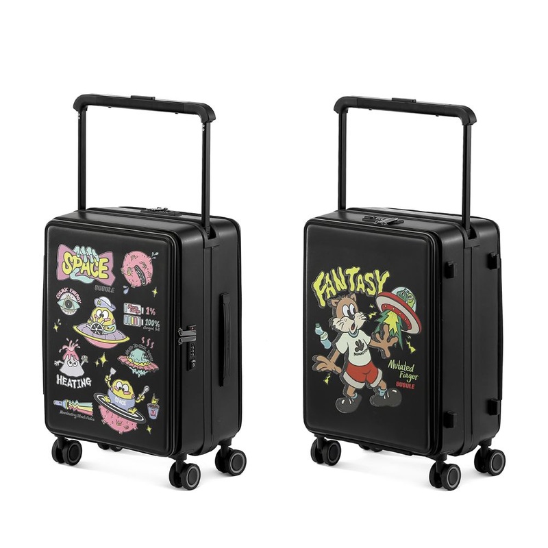20 Inch Wide Trolley Luggage Pattern of Two Side Could Be Customized ABS PP Material Lightweight Carry on Luggage for Travel – 20 Inch Travel Suitcase and Wide Trolley Luggage price
