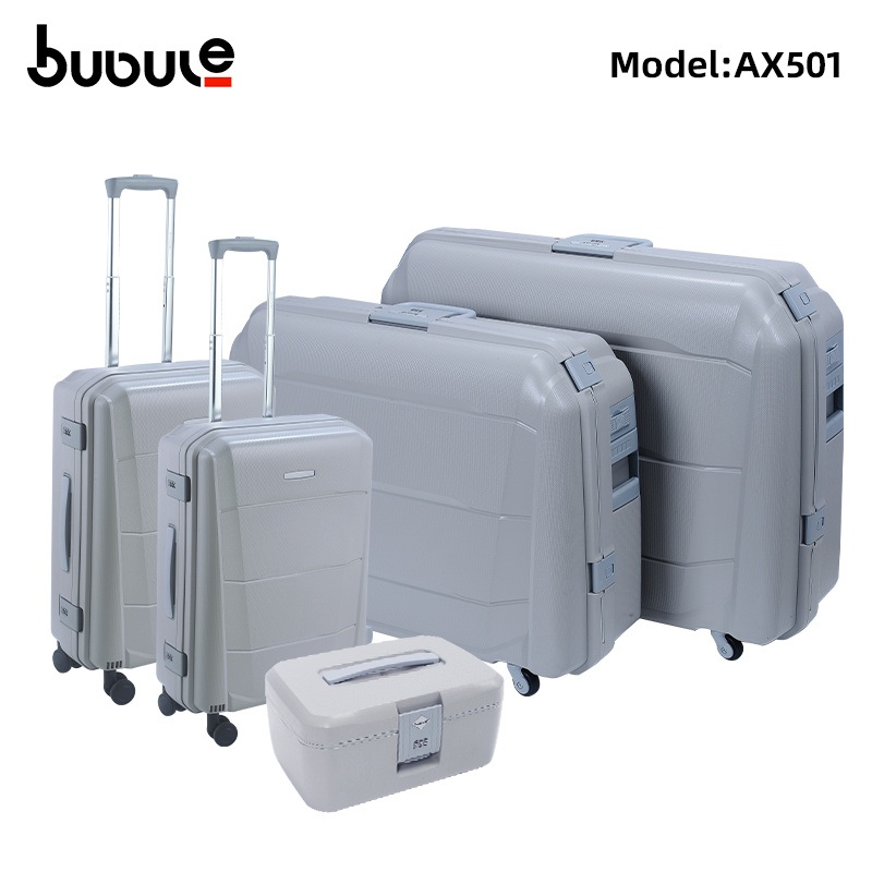Bubule PP Custom Design Hard Shell Luggage Durable Travel Trolley Suitcase 5 Piece Luggage Set Ax501 – Luggage Suitcase and Trolley Bag price