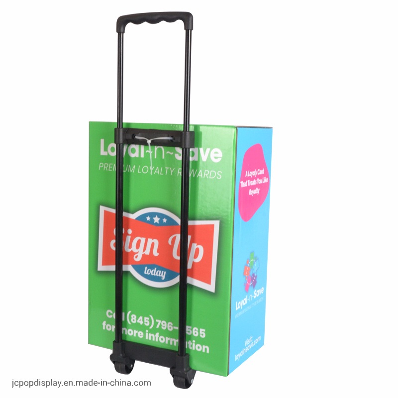 Customized Cardboard Exhibition Trolley Box Eco-Friendly Strong Cardboard Suitcase Trolley – Recycle Cardboard Luggage Trolley and Folding Paper Trolley Box for Exhibition price