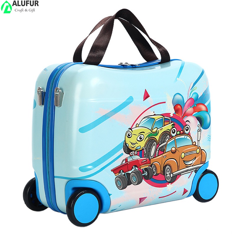 Kids Ride-on Suitcase Carry on Luggage Sit-on Suitcase Printed Pattern – Rolling Luggage and Kids Luggage price