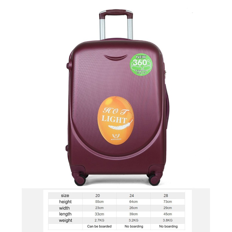 YX16823-Factory Hot Selling Manufacture Wide Red Lightweight Travel Luggage Suitcase – Suitcase Luggage and Zipper Closure Suitcase price